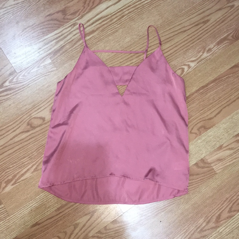 Shinestar Pink Silk material Tank Top